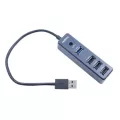 USB HUB ยูเอสบีฮับ NUBWO NH-49 - 4 PORTS USB 3.0/USB 2.0 BLACK