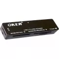 Oker CardReader USB 2.0 รุ่น C-09 ตัวอ่านเมมโมรี่การ์ด All in one