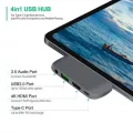 Usb C Hub Usb3.0 With 60w Pd Charging Hdmi Earphone Jac Ort Phone For Ipad Pro Macbo Air Usb Hub 3 0 Type C Adapter