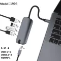 Usb Type C Hub With 4 Hdmi Usb 3.0 65w Pd Port Hub Usb 3.1 Adapter For Macbo Pro Xps 15 Le Thinpad Matebo