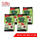Zolito โซลิโต้ กรีนที ลาเต้ สูตรน้ำตาลน้อย  ขนาด 20 ซอง แพ็ค 4 ถุง