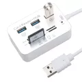 Mini Usb 3.0 Multi Hub Card Reader Combo High Speed Usb Hub With Ms/sd/m2/tf Card Reader 3ports Usb Splitter For Lap