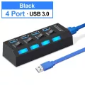 Usb 3.0 Hub Multi Usb Hub 7 Port Otg Hub Charge With Power Adapter Led Usb Multi Ports Splitter For Computer Pc Extender 3.0 2.0