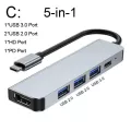 Easya Thunderbolt 3 Usb C Hub To Hdmi-Compatible 4k Rj45 100m Adapter Otg Type-C Dock With Pd Tf Sd For Macbook Pro/air M1