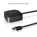 Usb Hub 2.0/3.0 Usb Splitter Adapter 4 Ports Usb 2.0/3.0 Mini Rotate Hub With Phone Holder Universal For Pc Notebook Lap Mac
