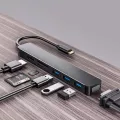 Usb 3.1 Type-C Hub To Hdmi Adapter Rj45 4k Thunderbolt 3 Usb Hub 3.0 Vga Sd Tf Reader Slot Pd For Macbook Air M1 Pro 13 Huawei