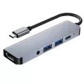 Usb Type-C Hub To 4k Hdmi Rj45 Usb Sd/td Card Reader Pd Fast Charge 8-In-1 Multifunction Adapter For Macbook Pro