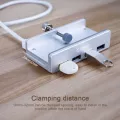 Clip Type 4 Ports Portable 10-32mm Range Universal Splitter Aluminium Alloy With Led Indicator Data Transmission Usb3.0 Hub
