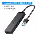 Vention Usb Hub 3.0 Hub Usb 2.0 Hub Multi Usb Splitter Adapter 4 Ports Speed With Micro Usb Charging Port For Pc Lap Hub Usb