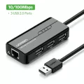 Ugreen Usb Hub Usb 3.0 2.0 To Rj45 Lan 10/100/1000m Network Card For Xiaomi Mi Box 3/s Usb Lan Ethernet Adapter For Macbook