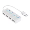 Usb 2.0 Hub Multi Usb Splitter 4 Port Expander Multiple Usb 2.0 Hub Use Power Adapter Usb 2.0 Hub With Switch For Pc Computer