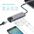 Usb C Ethernet Adapter Usb Hub Converter 4k Hdmi Type C 3.0 Usb To Rj45 Lan Network Card For Macbook Usb Ethernet Switch