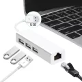Usb Ethernet With 3 Port Usb Hub 2.0 Rj45 Lan Network Card Usb To Ethernet Adapter For Pc Rtl8152 Usb 2.0 Hub