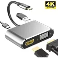 Type-C To Hdmi-Compatible Female Four-In-One Transfer Cable Type C Turn 4k 30hz Hd Conversion Line Four-In-One Transfer Cable
