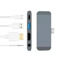 Ajiuyu Usb C Hub To Multi Usb3.0 Hdmi Adapter Dock For Microsoft Surface Go Go2 Pro X Pro7 Book 3/2 Lap3 Usb-C Splitter Port