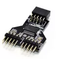 9 Pin Usb Header Female 1 To 2 Male Board 9-Pin Usb Hub Usb 2.0 9 Pin Connector Adapter For Nzxt Liquid Cooling For Rgb Splitter