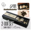 กาแฟพรีเมี่ยมเซท คั่วเข้ม 2Doi ยอดฮิต ขนาดบรรจุขวดละ 60 กรัม มาแพ็คคู่แบบคัดเน้นๆ เหมาะเป็นของขวัญของฝากสุดพรีเมี่ยม