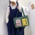 กระเป๋าสะพายข้างผู้หญิง/กระเป๋าถือสุภาพสตรี/Canvas bag female student messenger bag cloth bag bag large-capacity shoulder bag