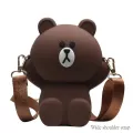Fashion design women's bear-shaped bag cute funny women's evening dress clutch bag wallet chain shoulder bag birthday gift