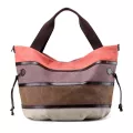 กระเป๋าสะพาย New hit color canvas shoulder bag fashion Korean style messenger striped handbag