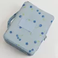DINMIWELLWomen Makeup bag Cosmetic bag Case Make Up Organizer Toiletry Storage  Rushed Floral Nylon Zipper New Travel Wash pouch