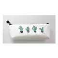 eTya Women Travel Toiletry Cosmetic Bag Pencil Make Up Makeup Case Storage Pouch Purse Organizer Cactus printing Students bags