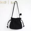 Fabric Small String Purse Female Casual Mini Cellphone Bag Boho Bohemian Crossbody Bag String Bucket Cell Phone Purse Pouch Bag