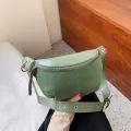 Fashion New Brand PU Leather Chain Waist Bag Bananka Bag on A Belt Leisure Fanny Pack Women Satchel Belly Band Belt Bag