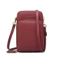 Hot 3 Layers Large Capacity Phone Pocet Oulder Bag For Women Pu Leather Fe Sml Crossbody Bags Ladies Mesger Se