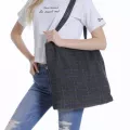 Autumn Winter Women Won Canvas Oulder Bag Ladies Vintage Plaid Handbag Totes Fe Cn Wool Cloth Ng Bags