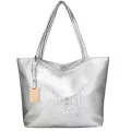 New Women Handbag Laser Hgram Leather Oulder Bag Lady Single Ng Bags Large Capacity Ca Tote Bolsa Silver Xew