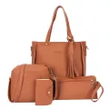 Thinthendo 4pcs Women Lady Handbag Oulder Bags Tote Se Mesger Satchel Set