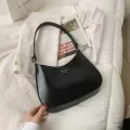 Style Solid Cr Pu Leather Oulder Underarm Bag For Women Mmer Handbags And Ses Fe Travel Totes