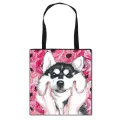 Bull Terrier Boston /german Epherd/ Husy Dog Totes Bag Women Ladies Oulder Bags Canvas Organizer For Ng