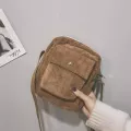 Corduroy College Style Oulder Bag Mesger Bags Mini Crossbody Mesger Bags For Women Student Girl Orean Version Flap Bag