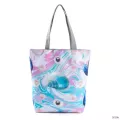 Miyahouse Cr Flower Print Oulder Bags Fe Leire Tower Design Beach Bags Mmer Style Women Canvas Tote Handbag
