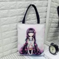 Cartoom Cute Girl Printed Women Canvas Oulder Bag Fe Tote Handbag Large Capacity Eco Reusable Ng Bags Sve Pocet