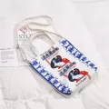Vintage Rabbit Women Canvas Mesger Bag Large Capacity Student Girl Oulder Bags Ladies Reusable Ng Bag Tote Handbags