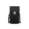 Leather Cell Phone Bag Touch Screen Oulder Pocet Wlet Pouch Case Nec Strap With Bac Hyae Mbrane