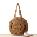 Bohian Paper Rope Straw Bags For Women Big Circle Beach Handbags Mmer Vintage Rattan Bag Handmade Intted Travel Bags