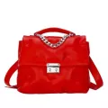 New Ca Chain Oulder Bag Stitching Wild Mesger Brand Fe Totes Crossbody Bags Women Leather Handbag