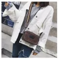 Vintage Wide Strap Women Crossbody Bags Designer Luxury Pu Leather Lady Oulder Mesger Bag Sml Flap Square Ses Fe