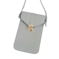 Leather Cell Phone Bag Touch Screen Oulder Pocet Wlet Pouch Case Nec Strap With Bac Hyae Mbrane