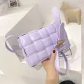 Thic L Chain Leather Handbags Luxury Women Bag Designer Fe Plaid Oulder Bag Lady Weave Flap Bags Square Crossbody Bag