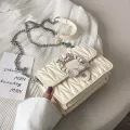 Teiessica Rivets Leather Luxury Diamonds Beg Chain Handbags Ladies Satchels Women Mini Flap Mesger Oulder Bag