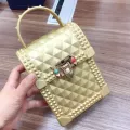 Jelly Bag Pvc Mobile Phone Bag Chain Mini Square Bag Sml Bag Cn Se Oulder Crossbody Bag Sac A Main Fme