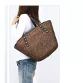45x30 Cm Large-Capacity Straw Bag With Solf Handle / Women Handbag Not Included The Pendant A2857