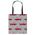 Woman Multi-Function Women Handbag Foldable Reusable Ca Canvas Ng Bag Puy Dachnd Print Oulder Bag