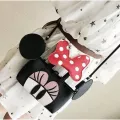 New Handbags Hi Quity Pu Leather Women Tote Bag Big Ear Ell Bag Sweet Bow Chain Fe Oulder Mesger Bag