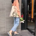 Women Canvas Bag Large Capacity Tote Stic Figure Printed Oulder Bags Handbag Eco Cn Cloth Fabric Ng Bags For Girls